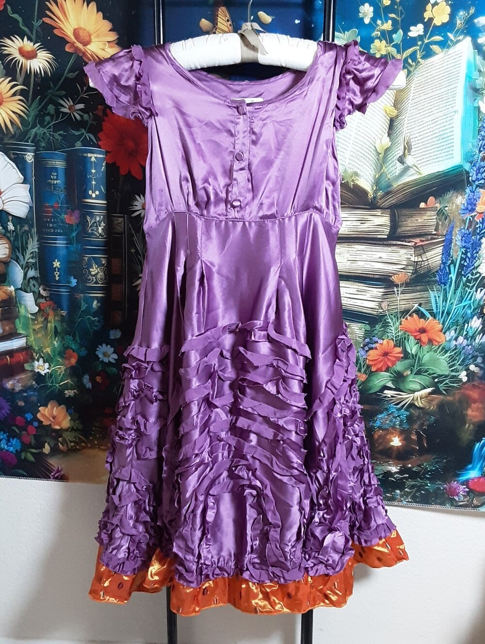 Meli Meli Silk Chasing Fireflies Purple Dress